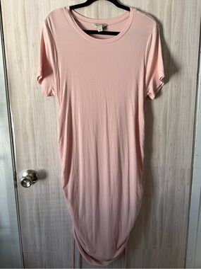 Pink maternity dress